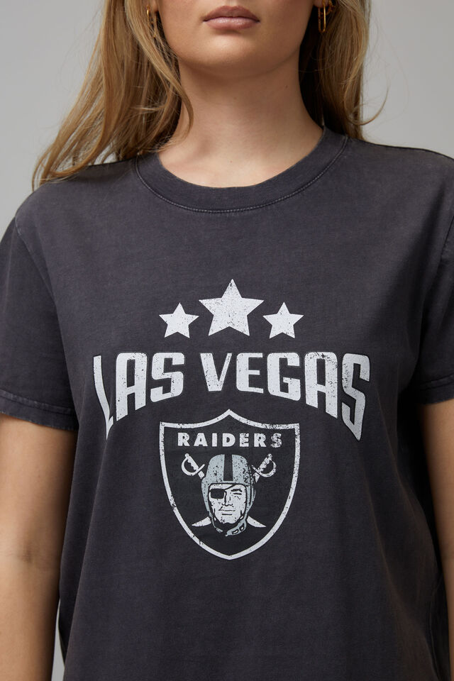 Nfl Everyday Graphic Tee, LCN NFL WASHED BLACK/RAIDERS