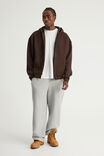 Authentics Boxy Zip Thru Hoodie, WALNUT - example image 2