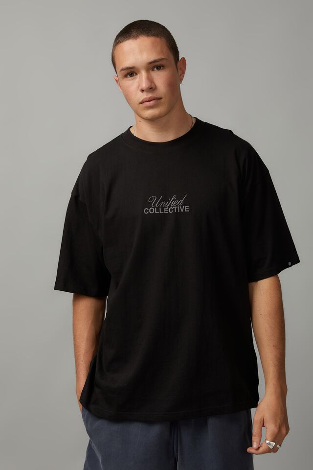 Box Fit Unified Tshirt, BLACK/RUCKER
