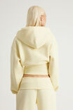 Authentics Shrunken Zip Through Hoodie, LEMON BUTTER - example image 3