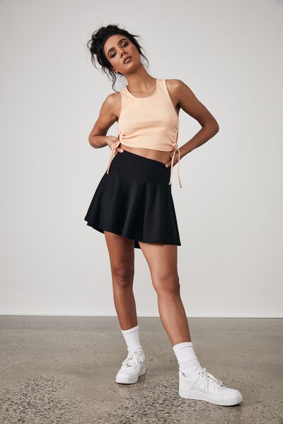 Mini Flip Skirt, BLACK