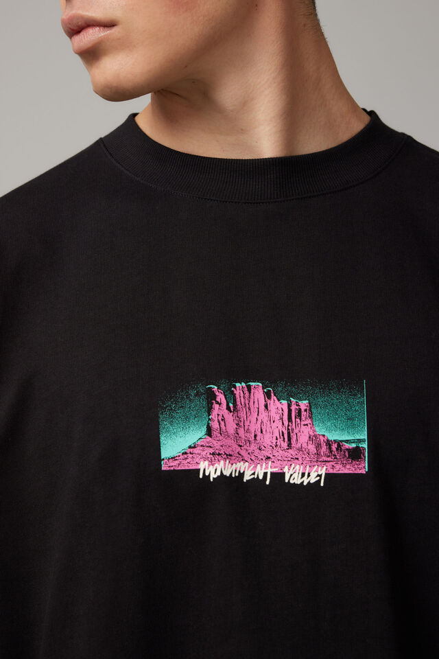 Heavy Weight Box Fit Graphic Tshirt, HH BLACK/MONUMENT VALLEY