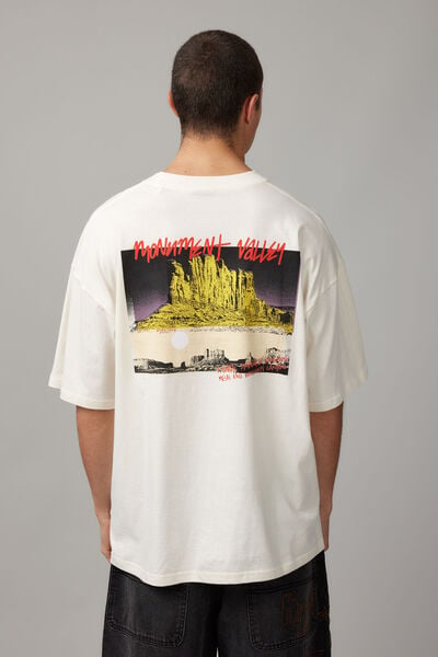 Half Half Box Fit Graphic T Shirt, HH EGGSHELL/MONUMENT VALLEY