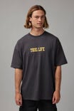 Oversized Music Merch T Shirt, LCN BRA SLATE/TUPAC THUG LIFE - alternate image 1
