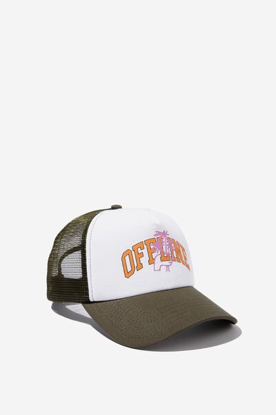 Guys Trucker Hat - T, CREAM GREEN