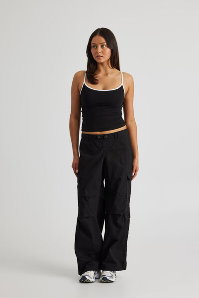 Sasha Utility Pant, BLACK