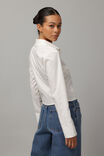 90S Long Sleeve Fitted Shirt, WHITE - alternate image 3