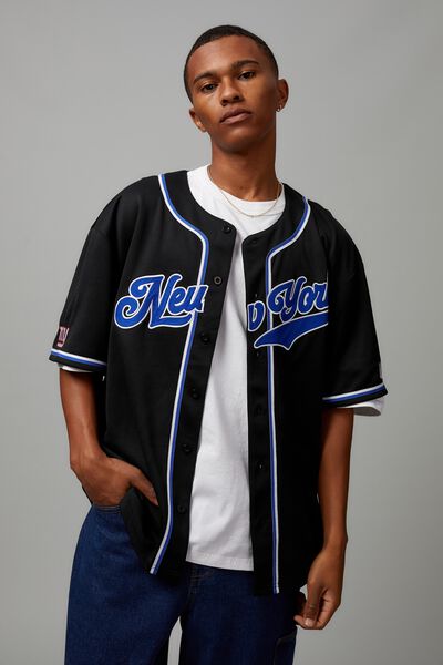 Nfl Baseball Shirt, LCN NFL BLACK/NEW YORK GIANTS