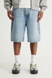 Open Gallery Baggy Denim Short, TORQUAY BLUE - example image 1