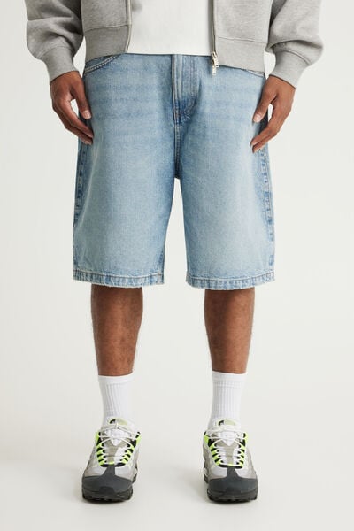 Open Gallery Baggy Denim Short, TORQUAY BLUE