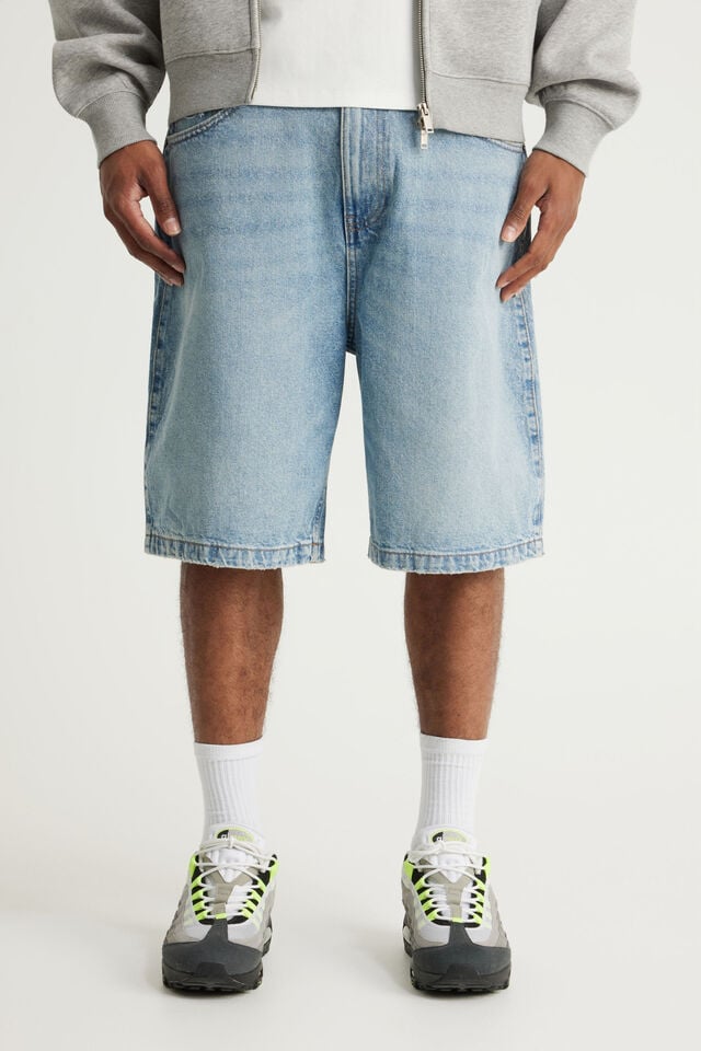 Open Gallery Baggy Denim Short, TORQUAY BLUE