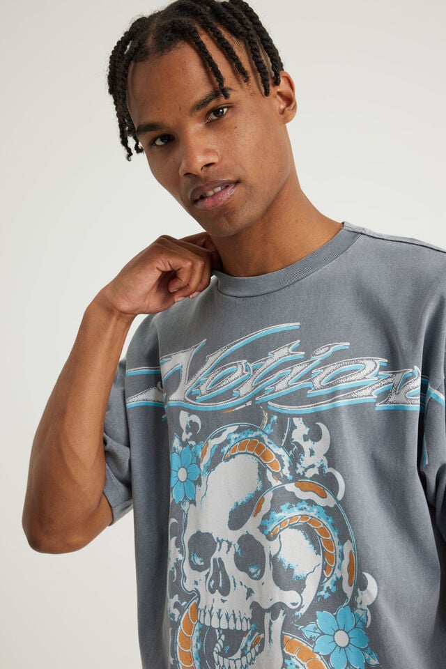 Notion Vintage Graphic Tshirt, NTN WASHED PAVEMENT/SKULL & SNAKE