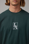 Heavy Weight Box Fit Graphic Tshirt, UC IVY GREEN/LA BADGE - alternate image 4