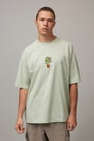 Half Half Oversized T Shirt, HH SEAFOAM/HALF HALF PLANT - alternate image 1