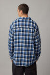 Washed Lightweight Check Shirt, WASHED NAVY BLUE CHECK - alternate image 4