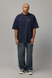 Heavy Weight Box Fit Graphic Tshirt, HH WASHED NAVY/HALF HALF RECORDS - alternate image 3