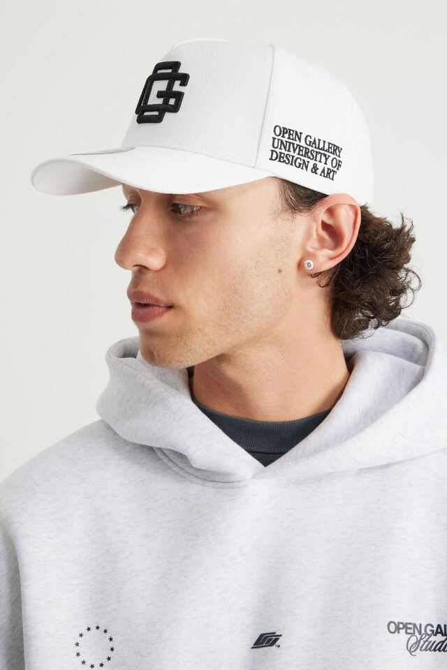Open Gallery Official A Frame Caps, OG OFFICIAL WHITE W BLK EMB