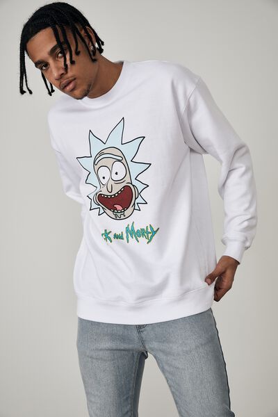 Oversized Lcn Rick And Morty Crew, LCN CAR WHITE/RICK AND MORTY PROFILE