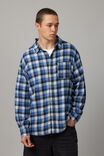 Washed Lightweight Check Shirt, WASHED NAVY BLUE CHECK - alternate image 3