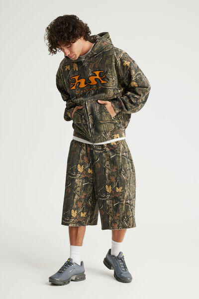 Authentics Baggy Track Short, FORREST CAMO