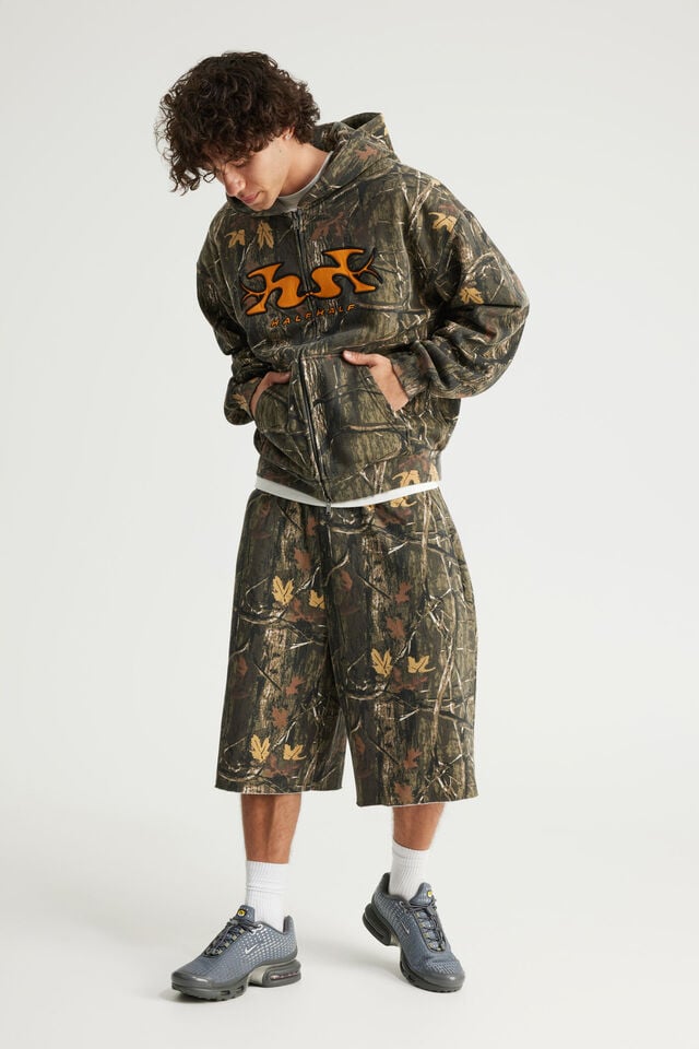 Authentics Baggy Track Short, FORREST CAMO