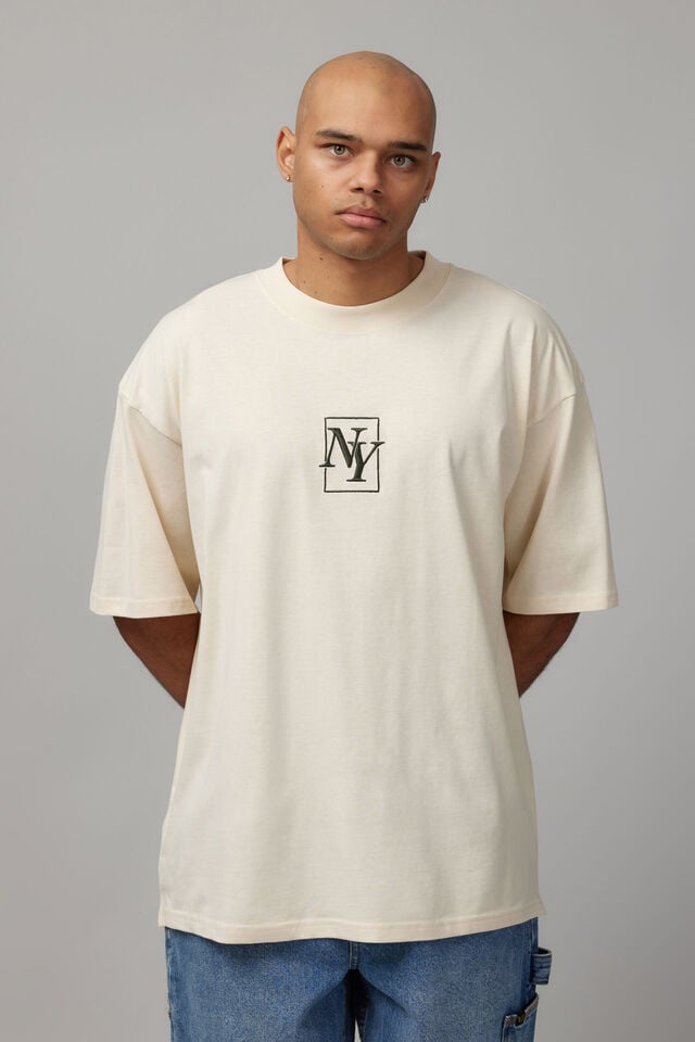 Box Fit Unified Tshirt, UC OFF WHITE/NY SQUARE