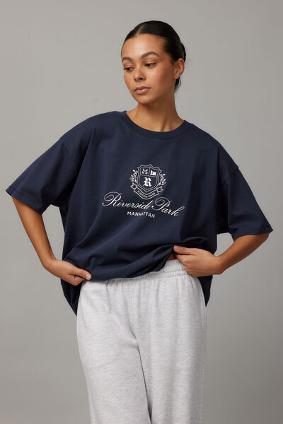 Baggy Graphic Tee, WASHED NAVY/RIVERSIDE PARK