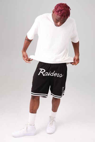 Nfl Basketball Short, LCN NFL BLACK/RAIDERS