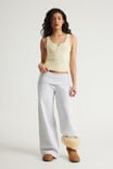 Henley Scoop Neck Tank, LEMON BUTTER - example image 2