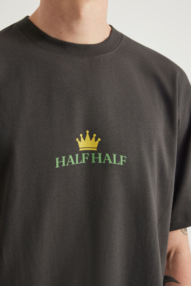 Half Half Heavyweight Core Fit Tshirt, HH SLATE/OUR TIME