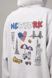 Graphic Hoodie, SILVER MARLE/NY ICONS - alternate image 5