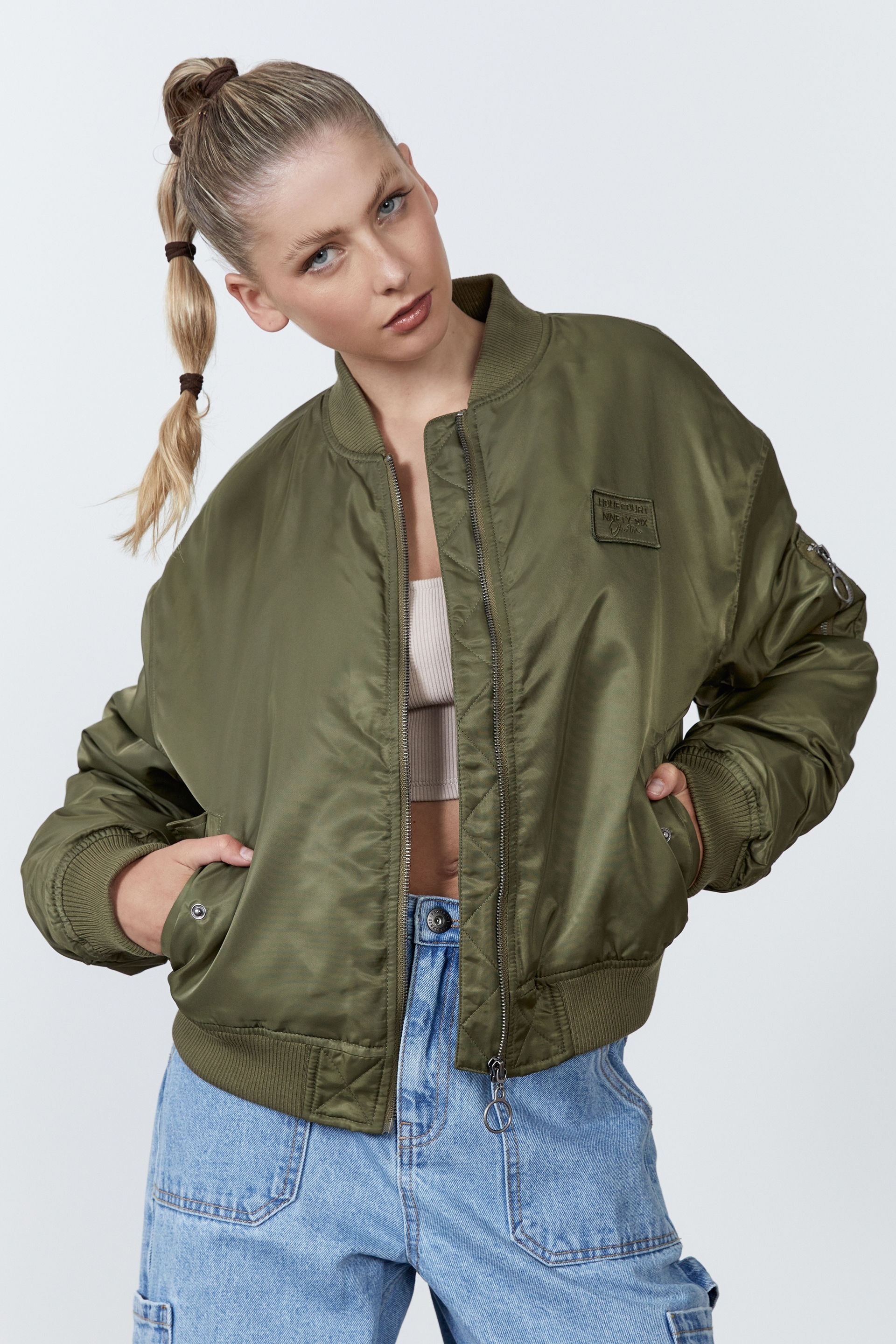 Olive green bomber jacket – Trendy Tags Boutique
