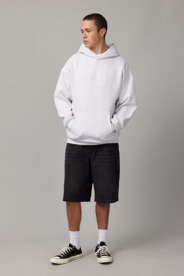Oversized Authentics Hoodie, SILVER MARLE