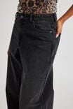 High Rise Baggy Jean, WASHED BLACK - alternate image 4