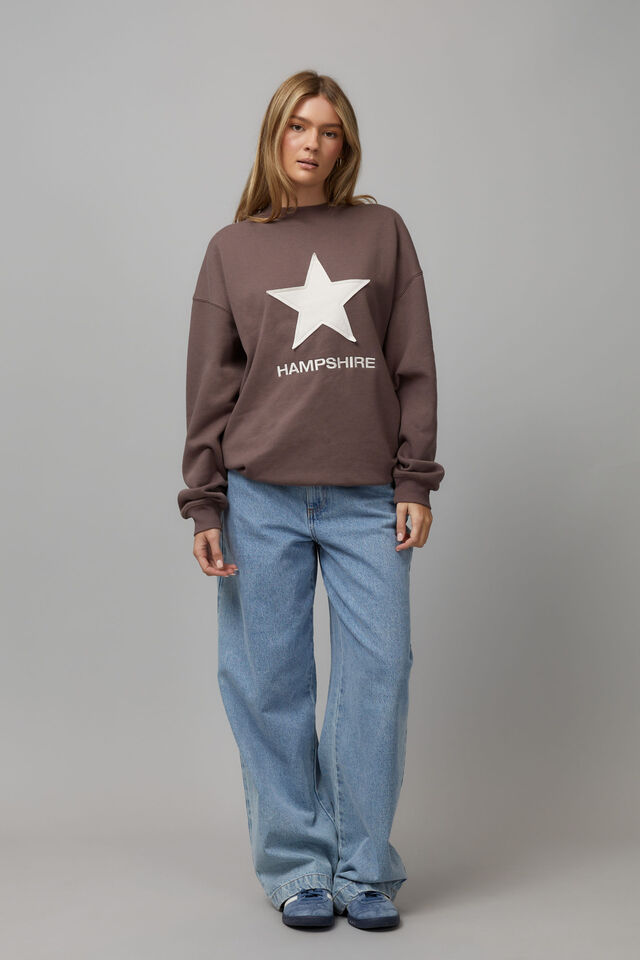 Original Crew Neck Sweater, PLUM TRUFFLE/STAR