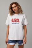 Baggy Graphic Tee, SILVER MARLE/USA ATHLETICS - alternate image 1