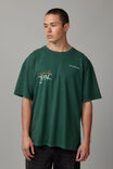Oversized Music Merch T Shirt, LCN BRA WASHED CLUB GREEN/TUPAC LOFI - alternate image 3