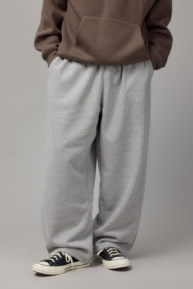 Baggy Straight Leg Trackpant, GREY MARLE