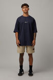 Half Half Oversized T Shirt, NAVY BLAZER/HALF HALF FISH - alternate image 2