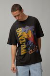 Oversized Music Merch T Shirt, LCN MT WASHED BLACK/WU TANG CLAN - alternate image 1