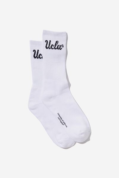 License Retro Rib Socks, LCN WHITE UCLA