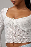 Layla Long Sleeve Lace Top, WHITE - alternate image 4