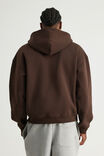 Authentics Boxy Zip Thru Hoodie, WALNUT - example image 3