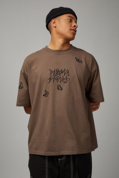 Heavy Weight Box Fit Graphic Tshirt, WASHED CEDAR/DIMENSIONS