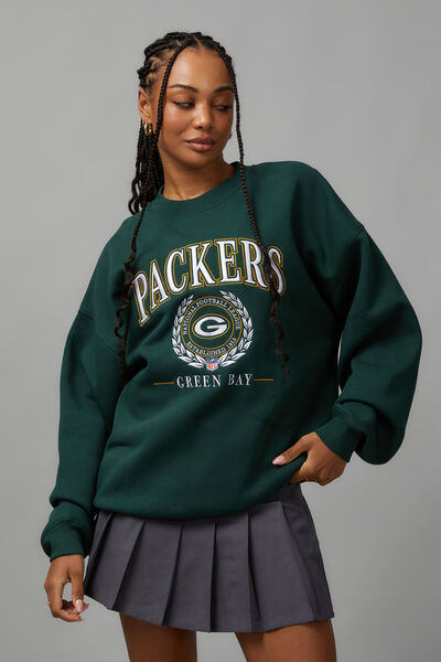 Lcn Nfl Classic Crew Neck Sweater, LCN NFL PINE GREEN/PACKERS