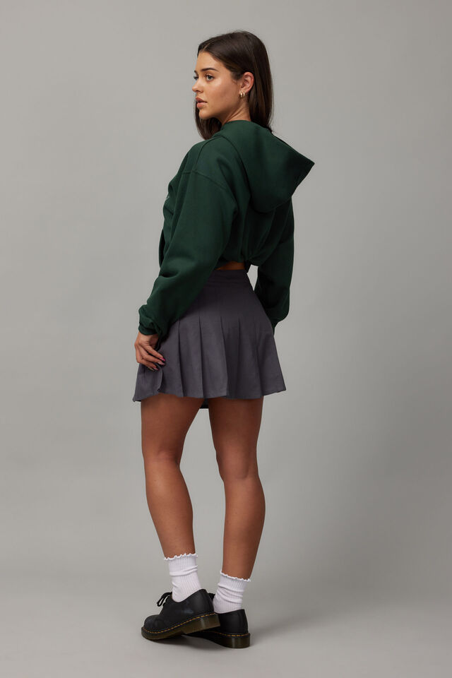 Pleated Skirt, CHARCOAL