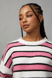 Chloe Oversized Stripe Knit Jumper, WHITE MULTI STRIPE - alternate image 4