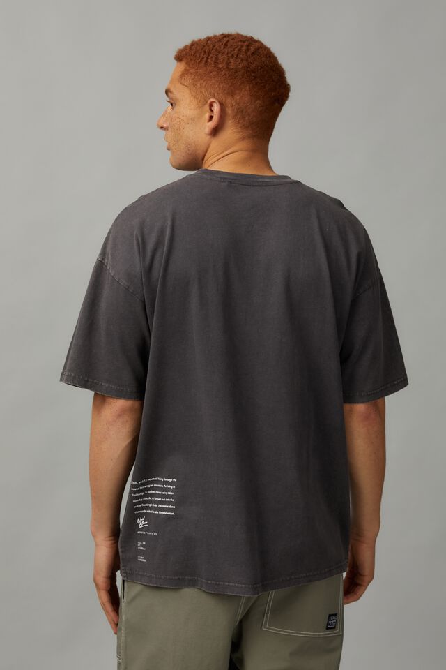 Open Gallery X Neil Bloem T Shirt, WASHED SLATE/TROLLTUNGA