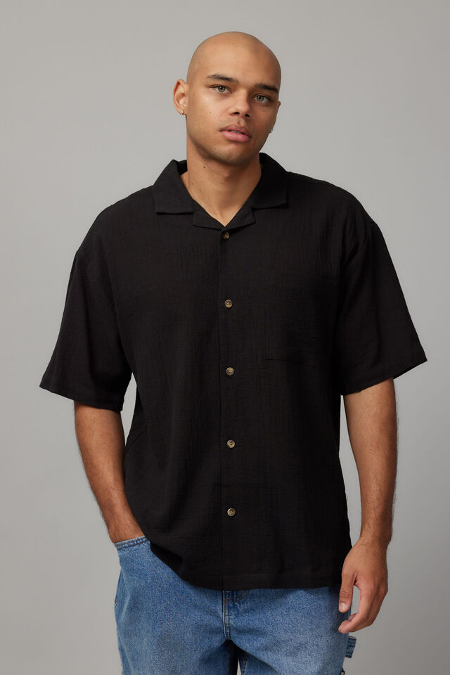 Textured Street Shirt, BLACK TEXTURE