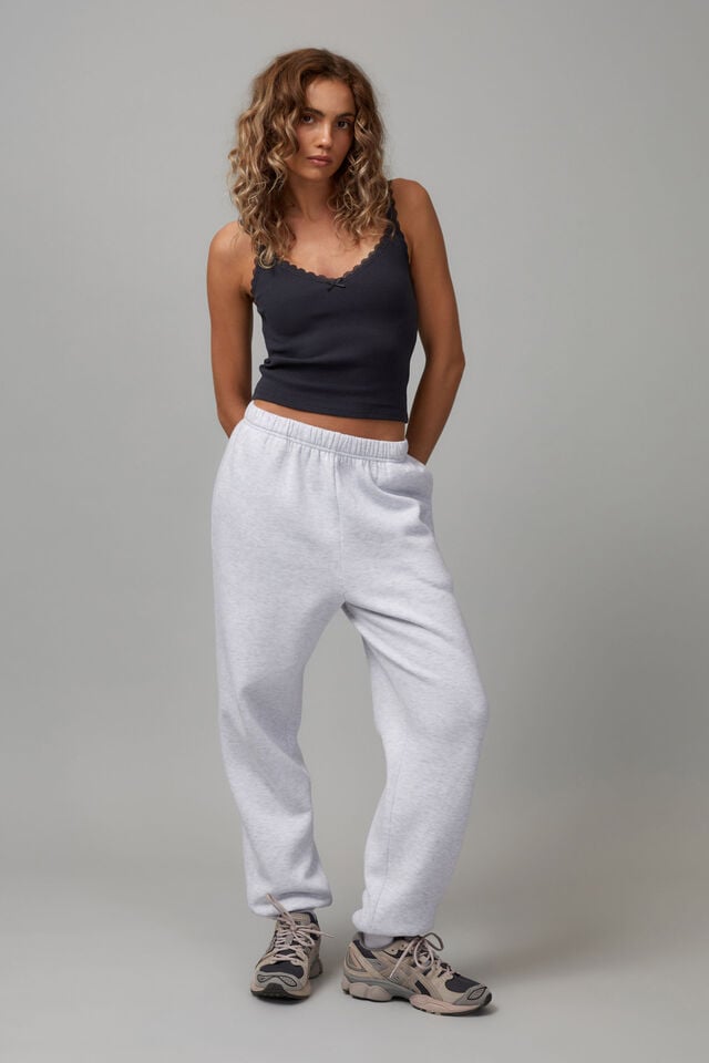 Super Slouchy Trackpant, SILVER MARLE